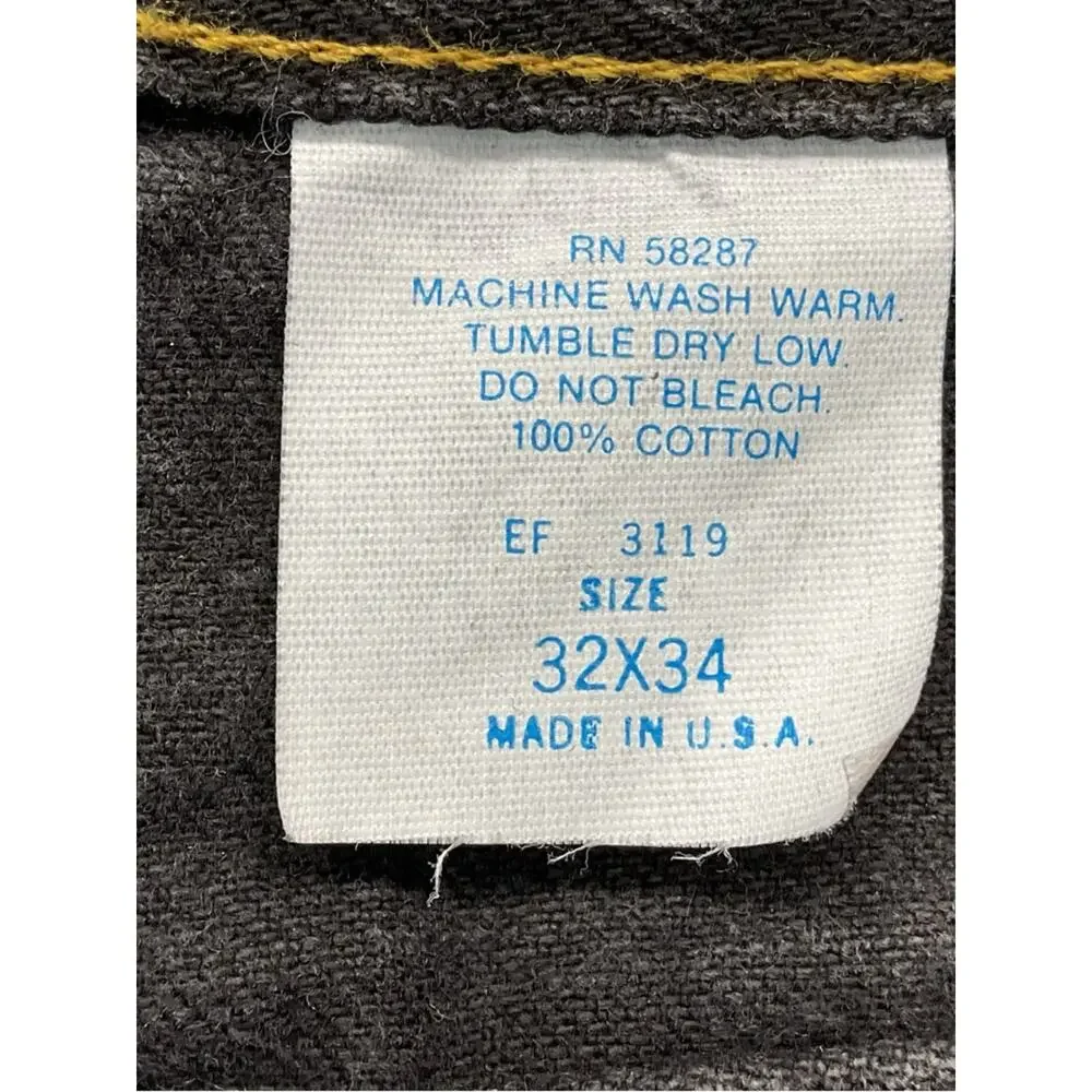 Vintage Rare American Edition Jeans Men 32x34 Black Denim Pleat Straight Leg USA
